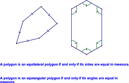 Definition of Equilateral and Equiangular Polygons